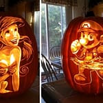 Artist Carves Masterpieces into Illuminated Pumpkins